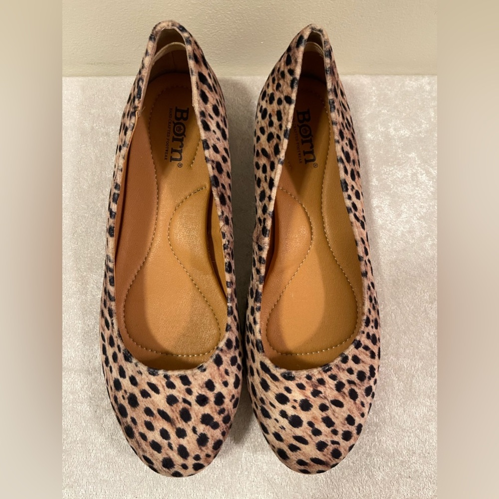 Born Adour Leopard Print Ballet Flat Size 6.5